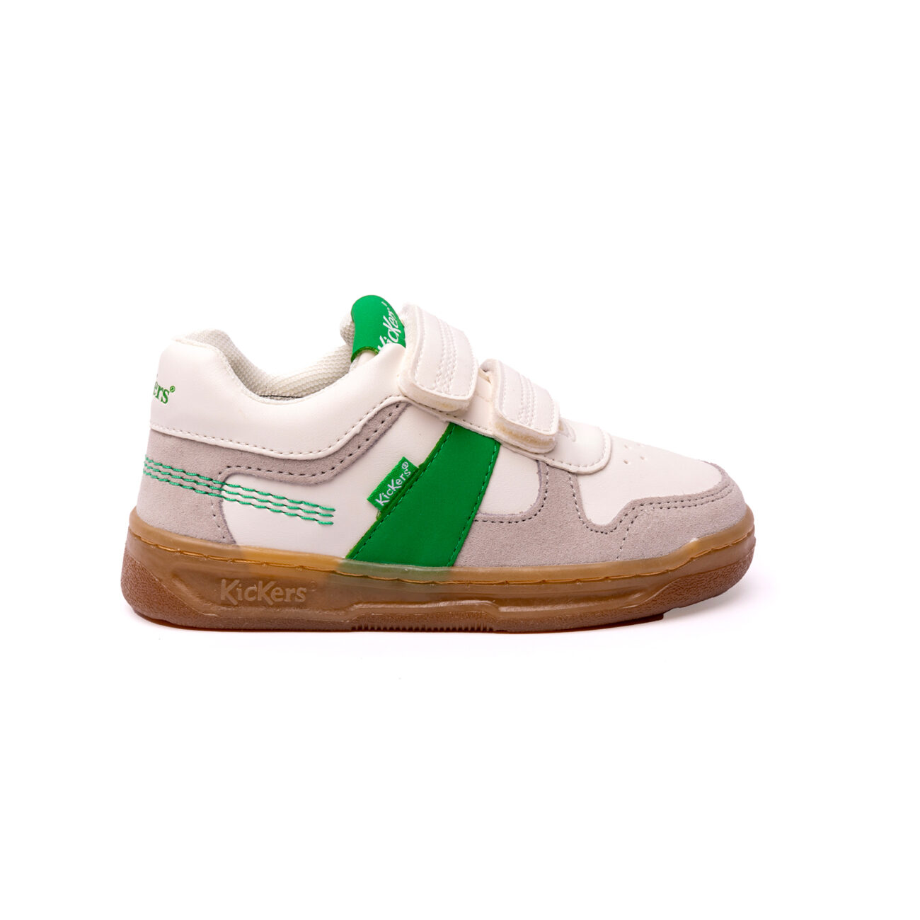 Kickers Kalido Blanc Gris Vert